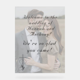 The Refined Catholic Wedding Welcome Acrylschild