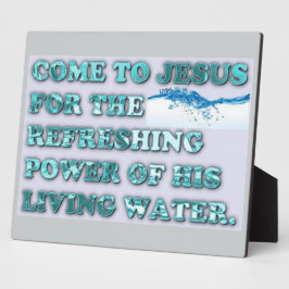 The Refreshing Power Of Jesus' Living Water. Fotoplatte