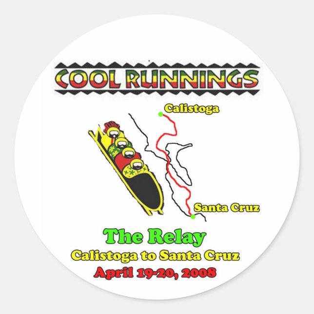 The Relay: Team Cool Runnings Aufkleber (Vorderseite)