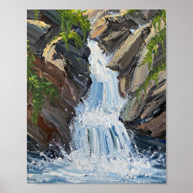 The Relentless Descent: A Textural Study Poster (Vorne)