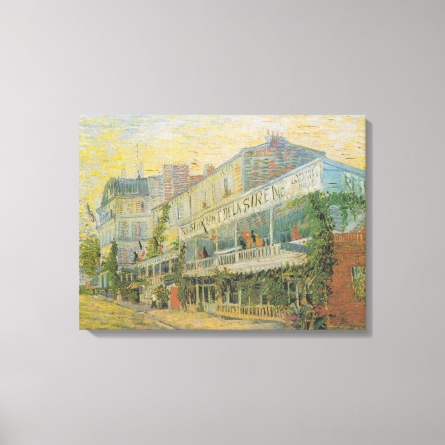 The Restaurant de la Sirene at Asnieres - van Gogh Leinwanddruck (Vorderseite)
