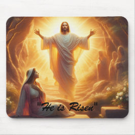 The Resurrection Light: Jesus Christ Rises Mousepad