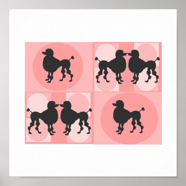 "The Retro Poodle" Canvas Art Piece Poster (Vorne)