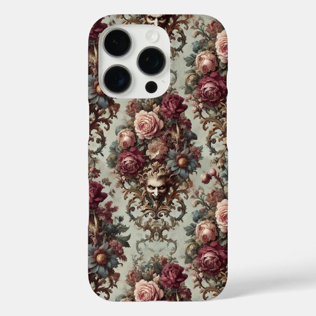 🌺 The Riot to Bloom - Gotisches Barock iPhone 16 Pro Hülle (Rückseite)