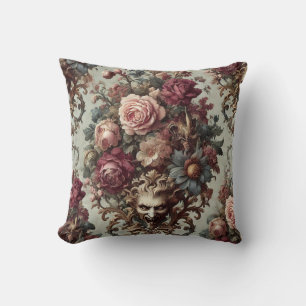 🌺 The Riot to Bloom - Gotisches Barock Kissen