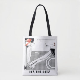 The Ritz 1920 Style Art Deco Design Schwarz & Weiß Tasche