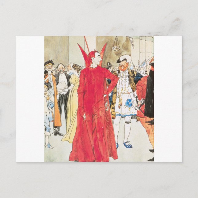 The Rival Mephistopheles: Philip William May; 1895 Postkarte (Vorderseite)