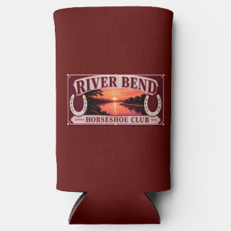 The RiverBend HorseShoe Club Can Coozie Selters Dosenkühler