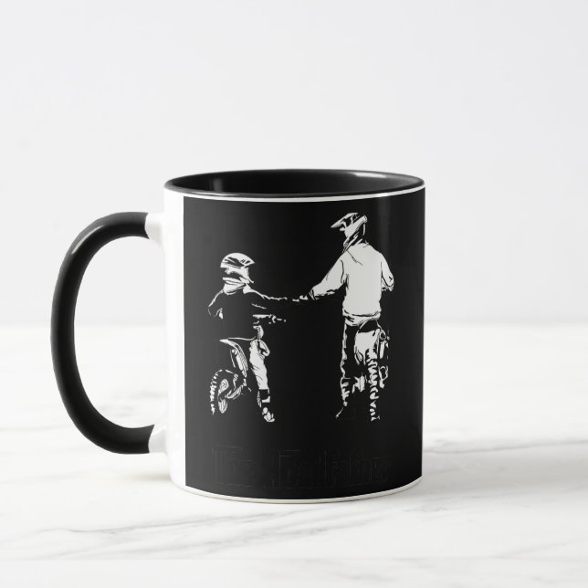 The Road Father Dad And Son Motocross Dirt Bike Tasse (Links)