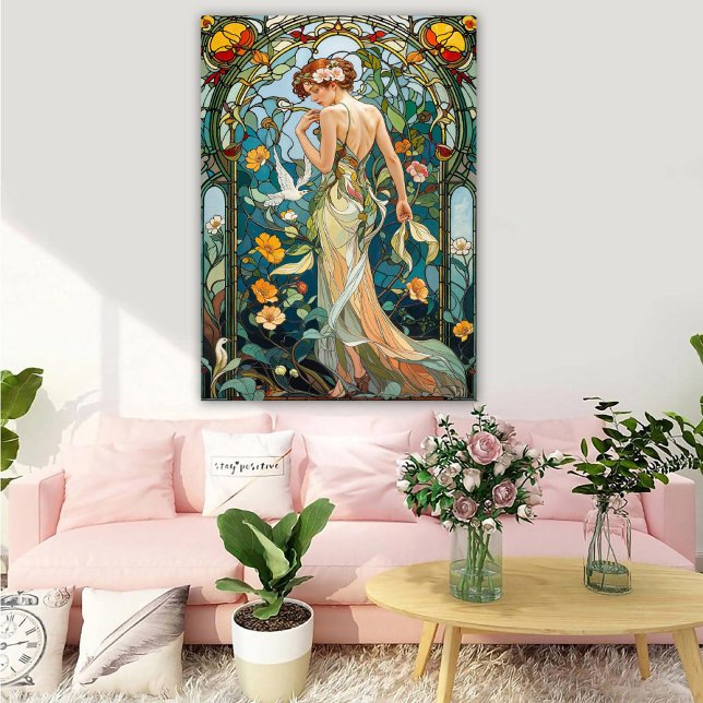 The Romantic Vine Art Nouveau Feminine Poster (Von Creator hochgeladen)