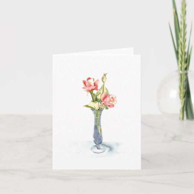 Thé Rose carte pour notes (Devant)