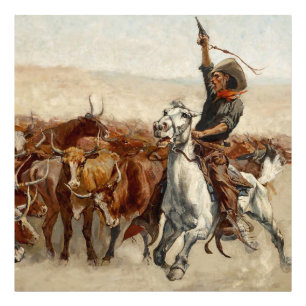 The Roundup Western Art von Frederic Remington Fotodruck