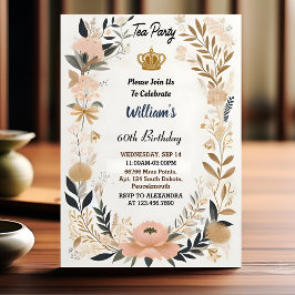 The Royal Chic Adult Fairy Tea Party 50. Geburtsta Einladung
