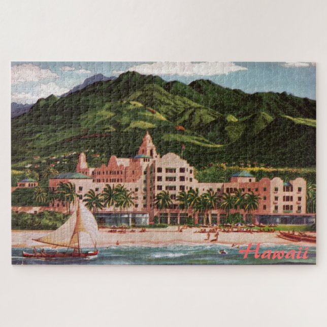 The Royal Hawaiian Hotel Large Puzzle (Horizontal)