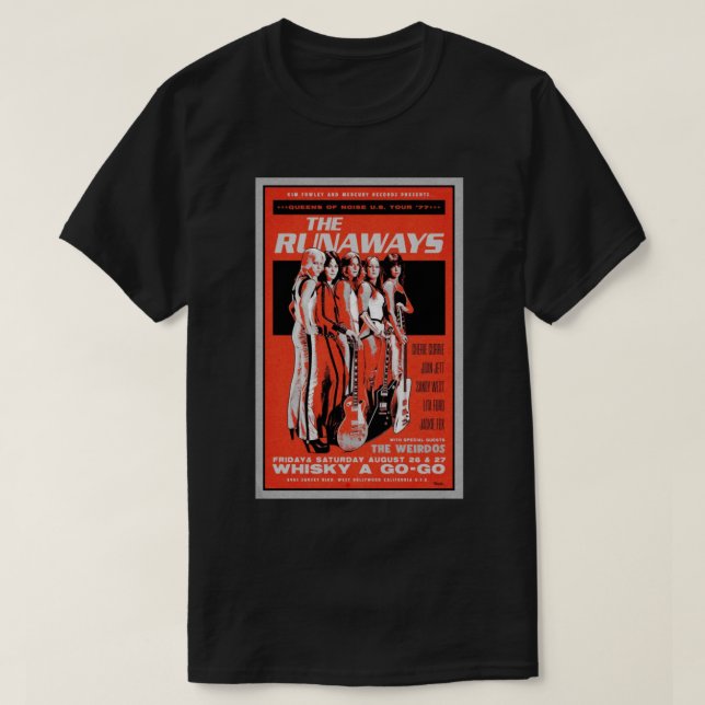 The Runaways Concert Poster Poster T-Shirt (Design vorne)