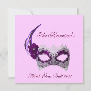 "The ______'s Mardi Gras Ball 2011" - Royal Lila Einladung