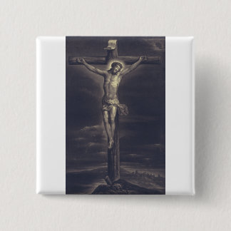 The Sacred Passion Black and White Fine Art  Button