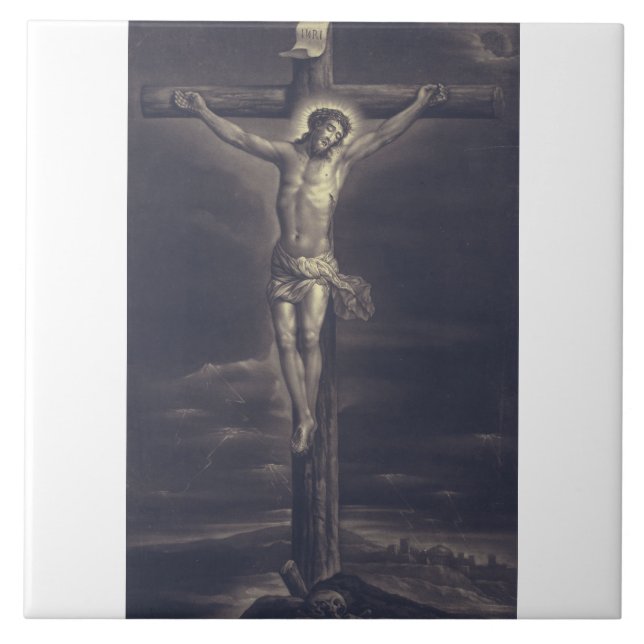 The Sacred Passion Black and White Fine Art  Fliese (Vorderseite)