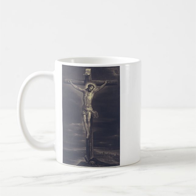 The Sacred Passion Black and White Fine Art  Kaffeetasse (Links)