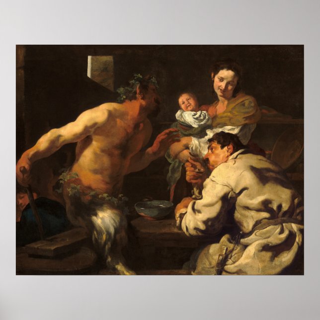 The Satyr - Johann Liss German Fine Art Poster (Vorne)
