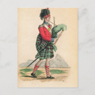 The Scotch Piper Postkarte