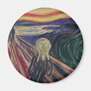 The Scream by Edvard Munch, Vintage Expressionism Magnet