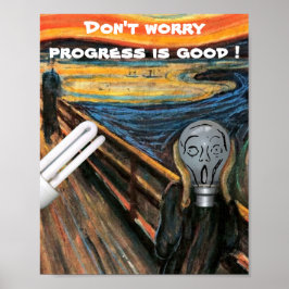 The Screaming Lightbulb Don't Worry  Poster