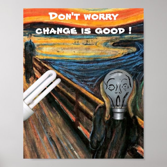 The Screaming Lightbulb Don't Worry  Poster (Vorne)