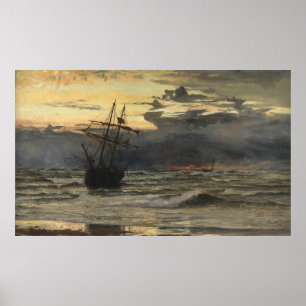 The Sea-Beach after a Storm Time, Dawn Poster