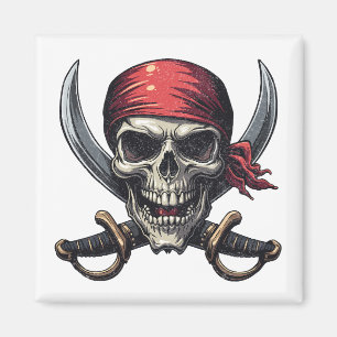 The Sea Pirate Tavern - Skull in Bones Magnet