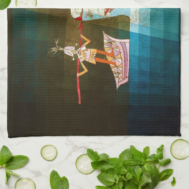 The Seafarers, Paul Klee Geschirrtuch (Gefaltet)