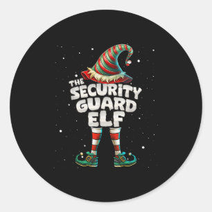 The Security Guard Elf Family Matching Group Chris Runder Aufkleber
