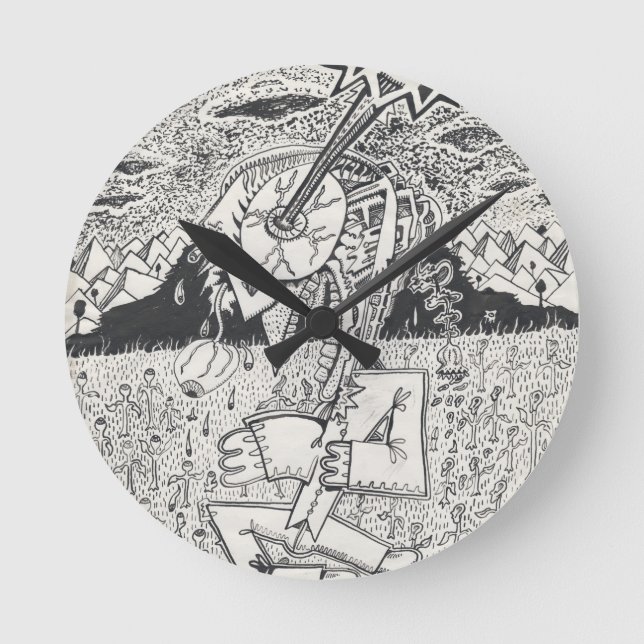 The_Seeding Runde Wanduhr (Vorderseite)