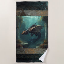 "The Seeker" Unterwasser-Drache Strandtuch