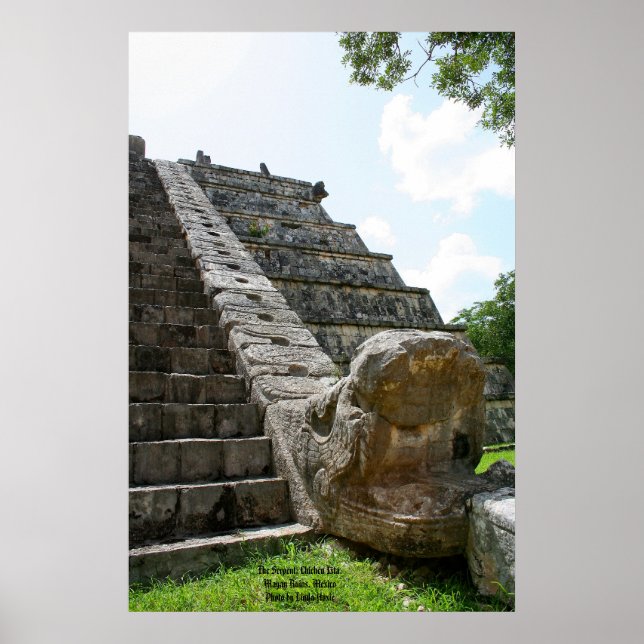 The Serpent, Chichen Ixta, Mayan Ruins, Mexico Poster (Vorne)
