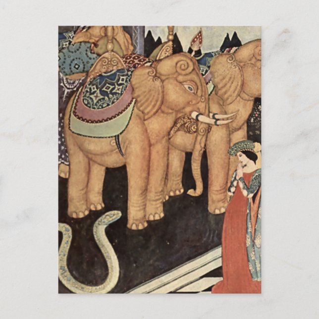 "The Serpent Prince" von Edmund Dulac Postkarte (Vorderseite)