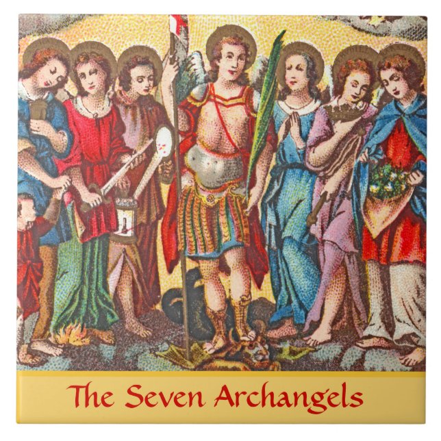 The Seven Archangels (CP 001; Chromolithograph) Fliese (Vorderseite)