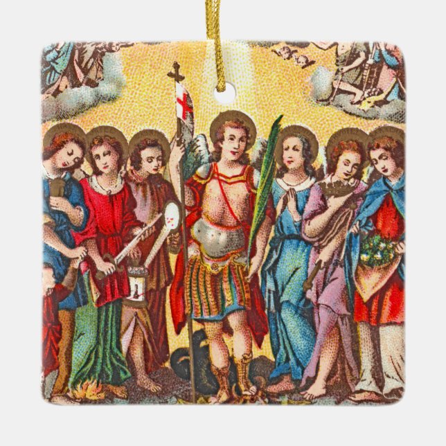The Seven Archangels (CP 001; Chromolithograph) Keramikornament (Vorderseite)