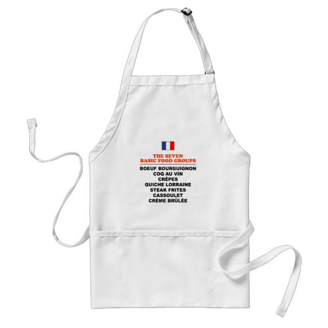 The Seven Basic Food Groups Funny French Apron Schürze (Vorne)