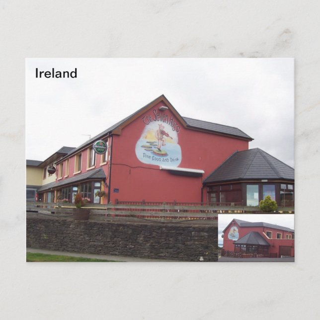 The Seven Hogs Bar, Castlegregoey, Kerry, Irland Postkarte (Vorderseite)