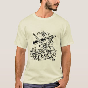 The Sharp Edge Old-School Barber Flash Grafik T T-Shirt