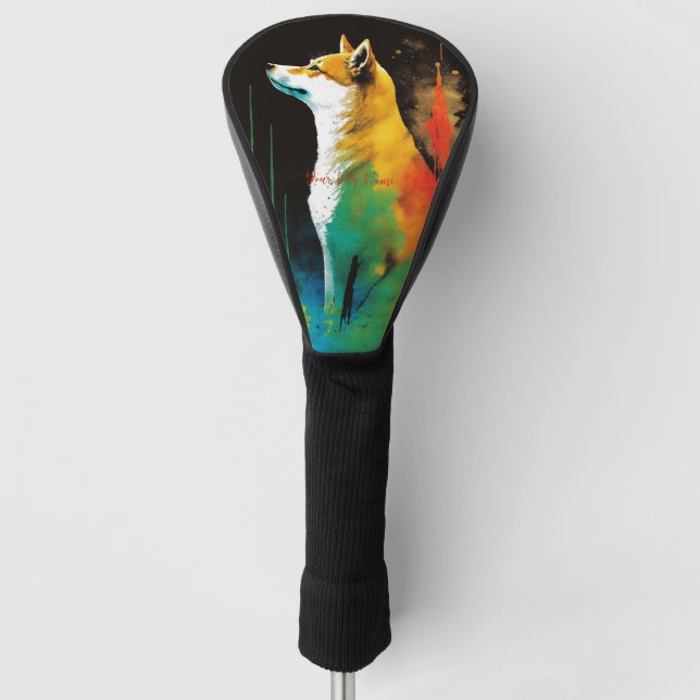 The Shiba Inu Dog - Composition 007 Golf Headcover (Vorderseite)
