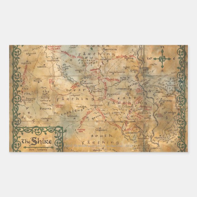 THE SHIRE™ RECHTECKIGER AUFKLEBER (Vorderseite)