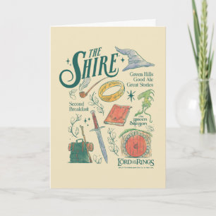 THE SHIRE™ Wasserfarben-Collage-Grafik Karte