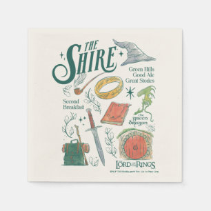 THE SHIRE™ Wasserfarben-Collage-Grafik Serviette