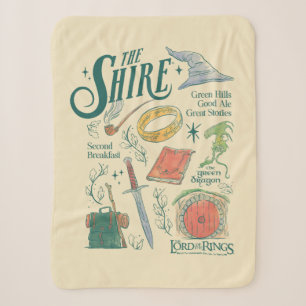 THE SHIRE™ Wasserfarben-Collage-Grafik Sherpadecke