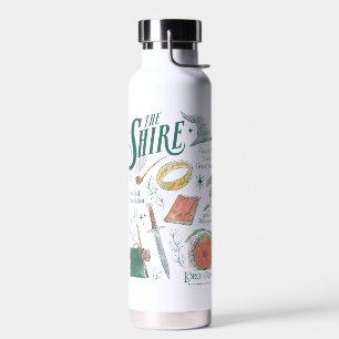 THE SHIRE™ Wasserfarben-Collage-Grafik Trinkflasche