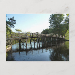 "The Shot hörte 'Round the World': OldNorth Bridge Postkarte