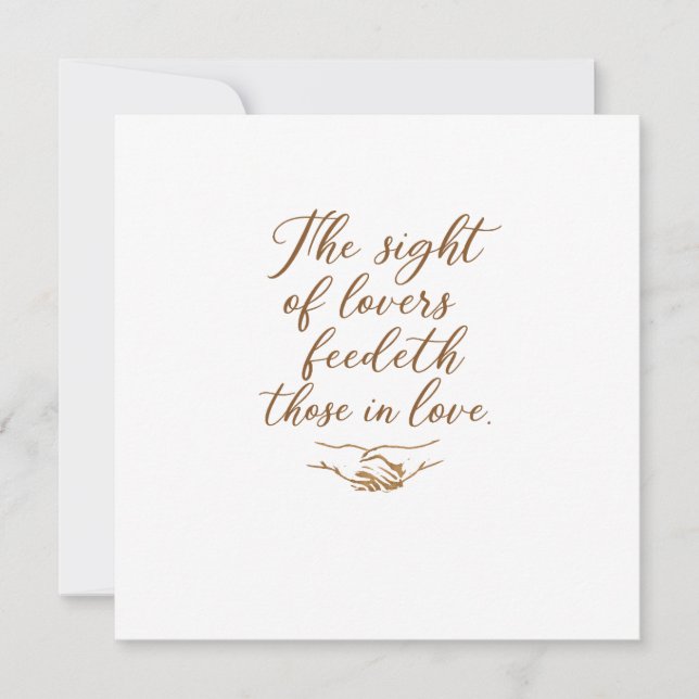 The Sight of Lovers  Einladung (Vorderseite)