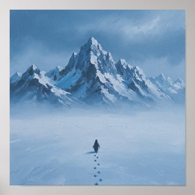 The Silent Penguin March To Great Mountains Poster (Vorne)